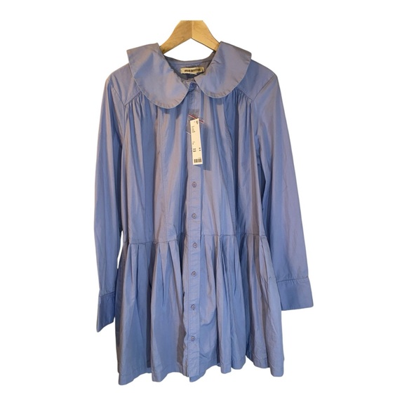 NWT Urban Outfitters Preppy Babydoll Mini Frock Dress with Peter Pan Collar - Picture 2 of 13